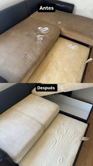 Limpieza en seco de muebles tapizados a domicilio.