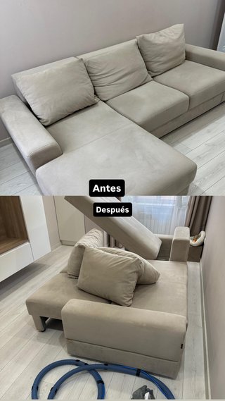 Limpieza en seco de muebles tapizados a domicilio.