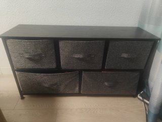 Cajonera nueva 5 cajones tela y metal