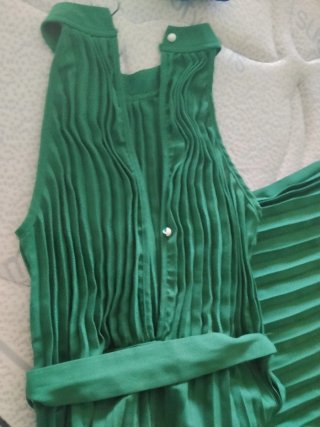 Mono verde verano plisado talla única