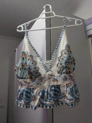 Top corto Shein estampado floral