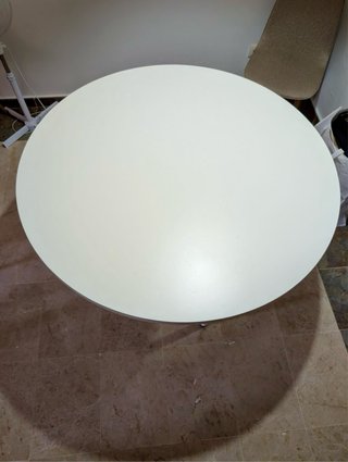 Mesa redonda blanca 120 cm