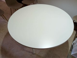 Mesa redonda blanca 120 cm