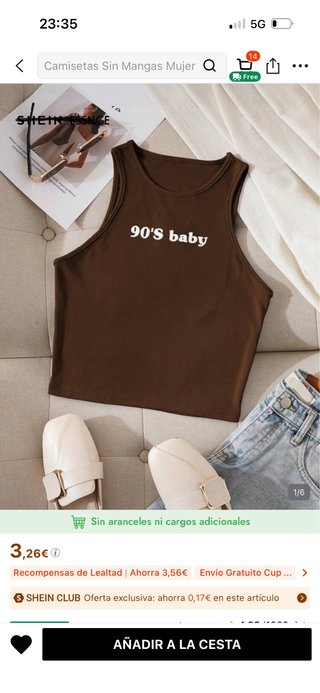 Camiseta 90s baby marrón sin estrenar
