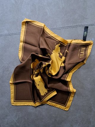 Pañuelo Seda Alviero Martini Marrón y Amarillo