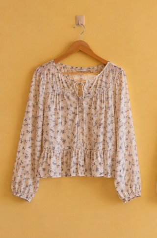 Blusa floral manga larga