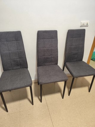 Sillas de comedor grises (3 unidades) 35€ las 3