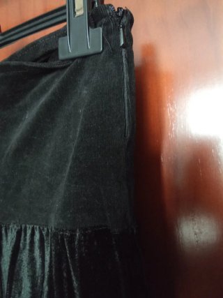 Falda larga terciopelo negro
