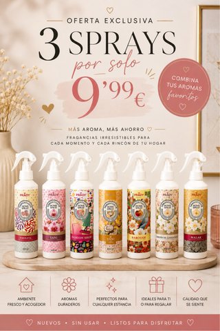 3 Sprays Ambientador Hogar Prady