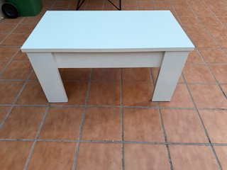 Mesa centro elevable moderna blanca