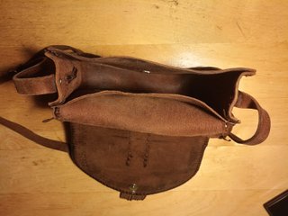 Bolso Cuero Artesanal Repujado Marrón