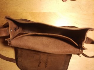 Bolso Cuero Artesanal Repujado Marrón