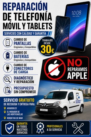 Reparación de telefonía móvil y tablets