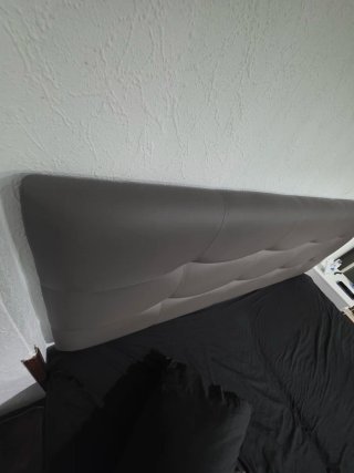 Cabecero de cama 180cm polipiel gris