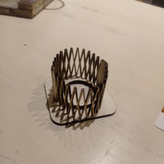 Porta candeline in legno