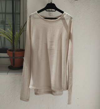 Camiseta Zara punto fino m/ larga T.XS