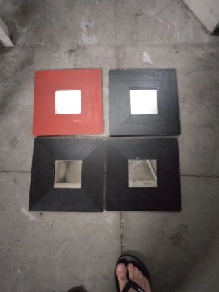 4 Cuadros Decorativos Madera y Cristal