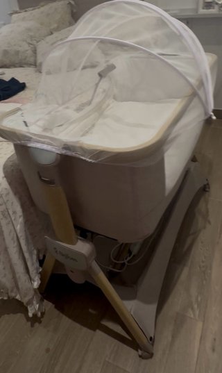 Cuna colecho madera y textil