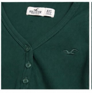 Lote 2 tops Hollister verde y blanco