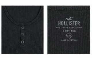 Lote 2 Tops Hollister Marrón y Negro