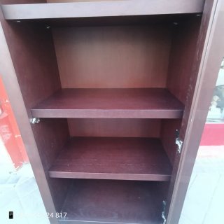Vitrina Estantería Madera y Cristal