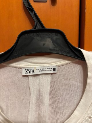 Camiseta Zara Blanca Encaje
