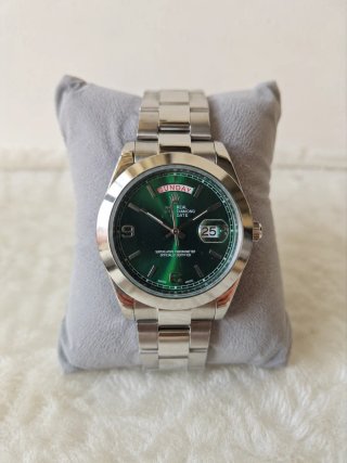 Orologio Day-Date Verde Argento