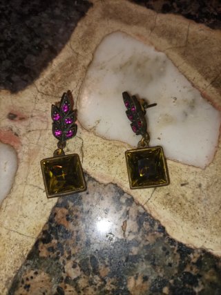 Pendientes conchas y abalorios