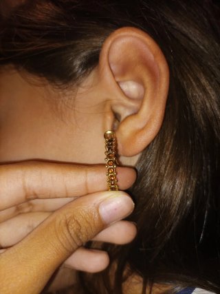 Pendientes conchas y abalorios