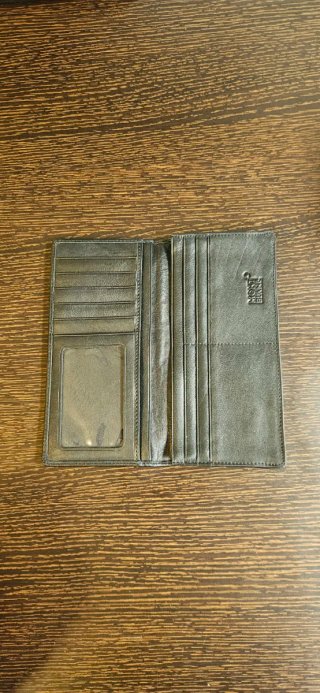 cartera billetera de piel negra Mont blanc