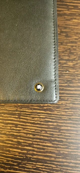 cartera billetera de piel negra Mont blanc