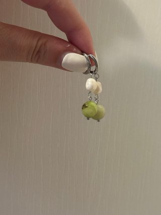 Orecchini perle fiume e giada OLLY CREAZIONI