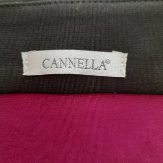 Tubino elegante Cannella nero e fucsia taglia 42
