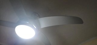 Lámpara Ventilador Techo Gris y Blanco