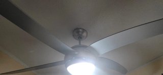 Lámpara Ventilador Techo Gris y Blanco