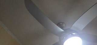 Lámpara Ventilador Techo Gris y Blanco