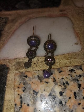 Pendientes Flor Rosa Plata