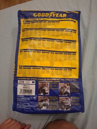 Cadenas de nieve textiles Goodyear -L - sin usar