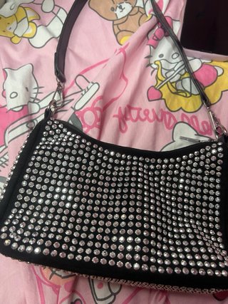 Borsa Prada Nera con Cristalli