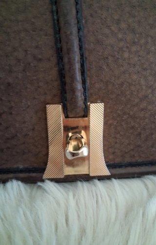 Loewe 1960s Ostrich Leather Top Handle Bag bolso
