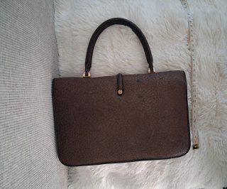 Loewe 1960s Ostrich Leather Top Handle Bag bolso