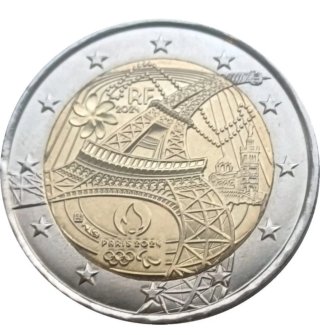 2 euros Francia 2024 Torre Eiffel JJ.OO.
