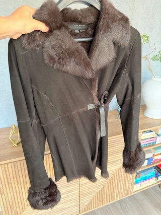 Abrigo Zara pelo conejo auténtico Talla M