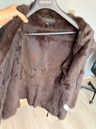 Abrigo Zara pelo conejo auténtico Talla M