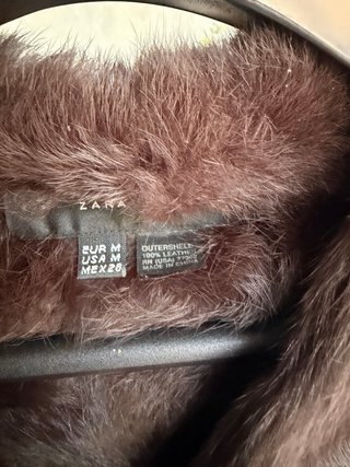 Abrigo Zara pelo conejo auténtico Talla M