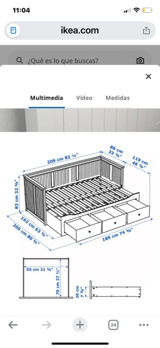 Sofá Cama Blanco Ikea