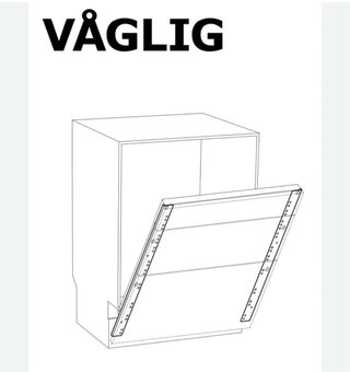 Ikea Vaglig Riel deslizante para lavavajillas