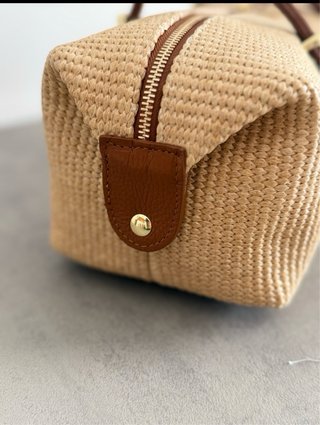 Borsa a cilindro Ea Rafia