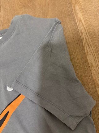 Camiseta Nike Gris Estampada Algodón
