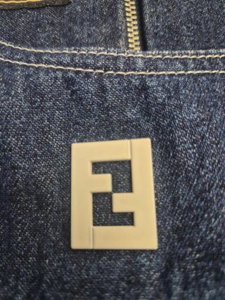 Abito Fendi Jeans Mini Logo FF Vintage